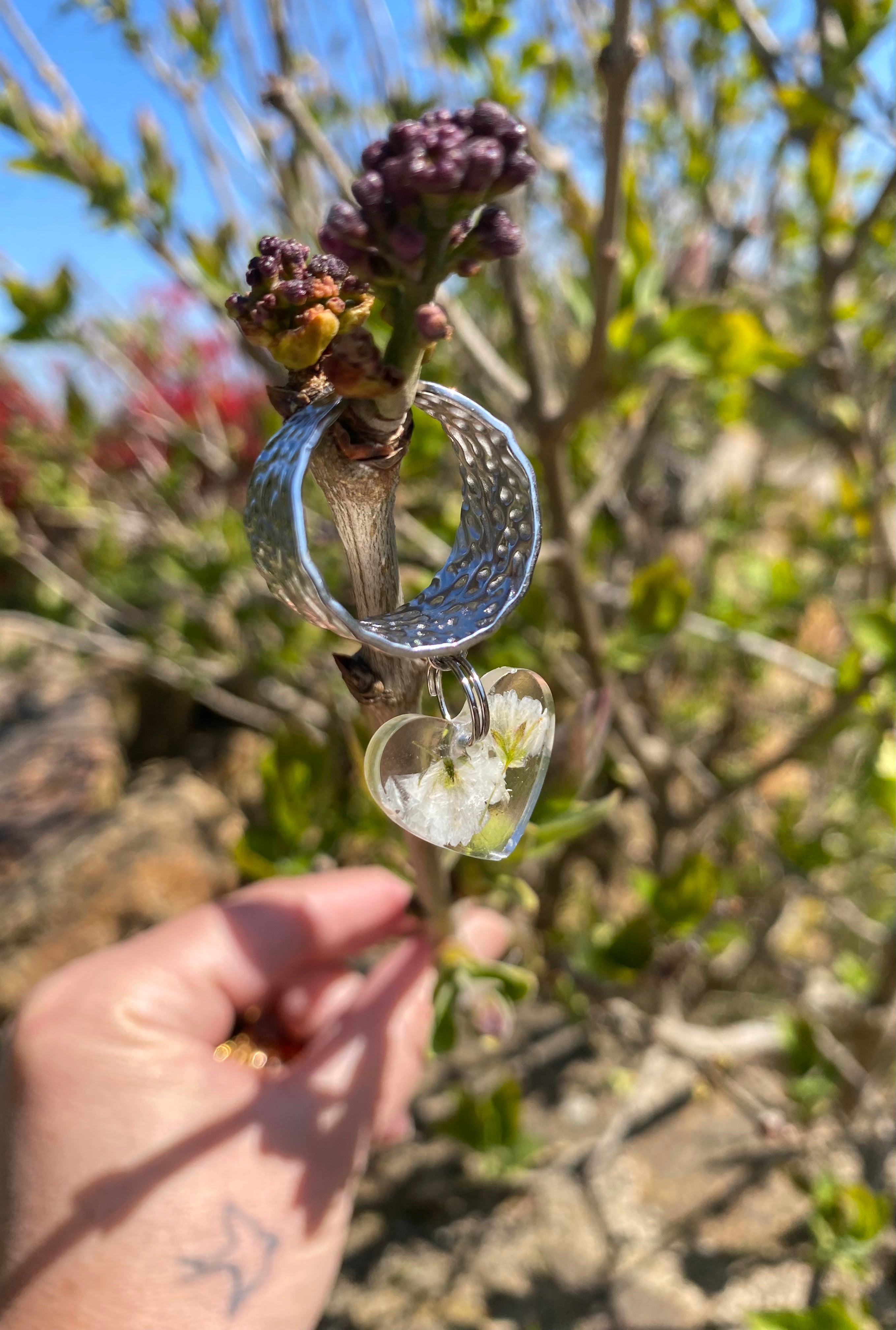Bague avec pampille
