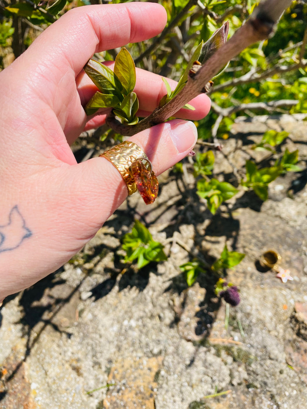 Bague avec Pampille